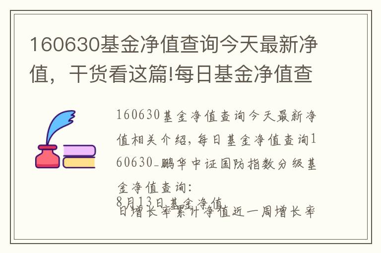 160630基金凈值查詢今天最新凈值，干貨看這篇!每日基金凈值查詢160630