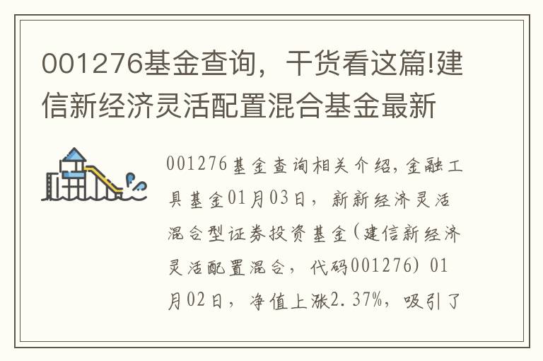 001276基金查詢，干貨看這篇!建信新經(jīng)濟靈活配置混合基金最新凈值漲幅達2.37%