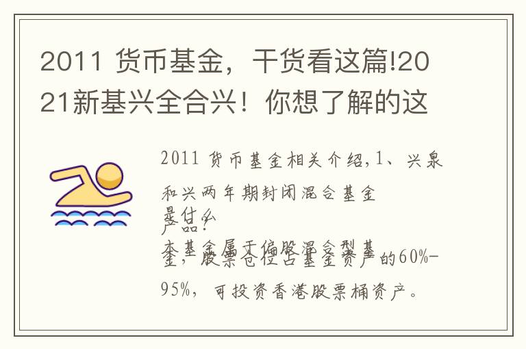 2011 貨幣基金，干貨看這篇!2021新基興全合興！你想了解的這里都有