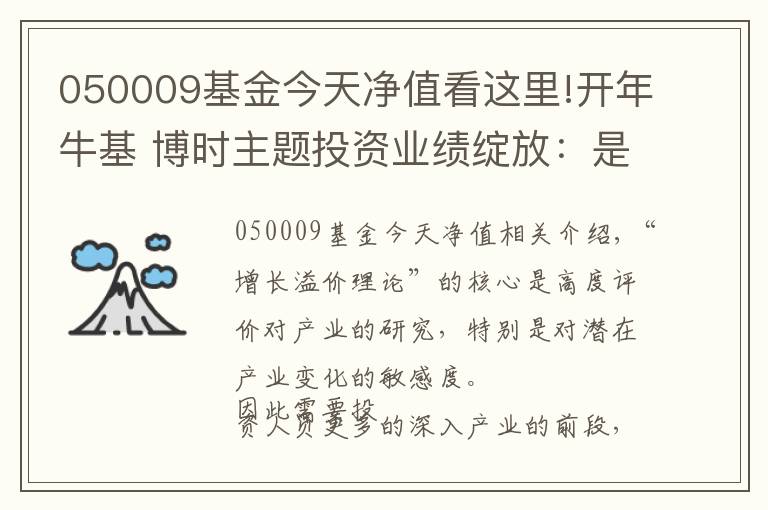 050009基金今天凈值看這里!開年?；?博時主題投資業(yè)績綻放：是時候聊聊“成長溢價理論”了