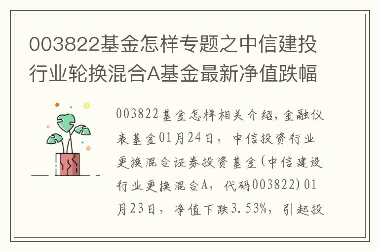 003822基金怎樣專題之中信建投行業(yè)輪換混合A基金最新凈值跌幅達(dá)3.53%