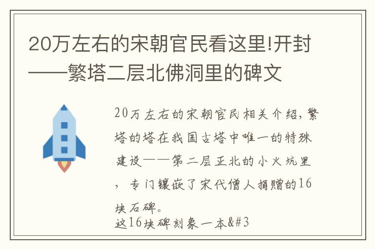 20萬左右的宋朝官民看這里!開封——繁塔二層北佛洞里的碑文