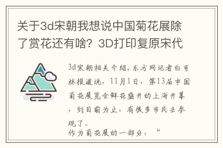 關(guān)于3d宋朝我想說中國菊花展除了賞花還有啥？3D打印復(fù)原宋代名畫插花