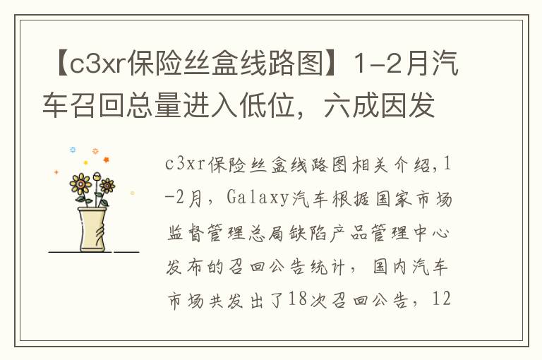 【c3xr保險(xiǎn)絲盒線路圖】1-2月汽車召回總量進(jìn)入低位，六成因發(fā)動(dòng)機(jī)及懸架故障