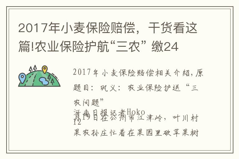 2017年小麥保險(xiǎn)賠償，干貨看這篇!農(nóng)業(yè)保險(xiǎn)護(hù)航“三農(nóng)” 繳2415元保費(fèi)獲賠付10萬