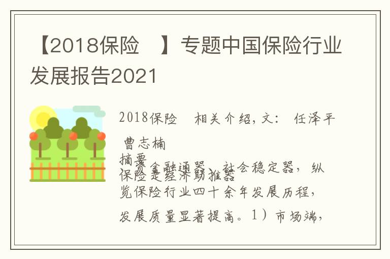 【2018保險(xiǎn)	】專題中國(guó)保險(xiǎn)行業(yè)發(fā)展報(bào)告2021