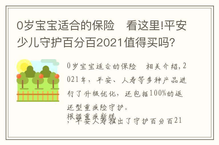 0歲寶寶適合的保險	看這里!平安少兒守護(hù)百分百2021值得買嗎？有哪些亮點(diǎn)？