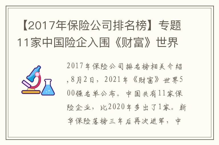 【2017年保險(xiǎn)公司排名榜】專題11家中國險(xiǎn)企入圍《財(cái)富》世界500強(qiáng)：中再集團(tuán)首次上榜 華夏保險(xiǎn)跌出榜單