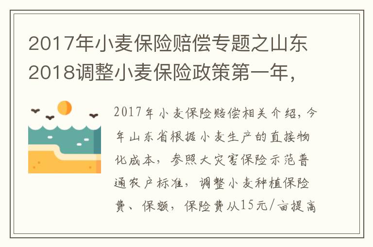 2017年小麥保險(xiǎn)賠償專題之山東2018調(diào)整小麥保險(xiǎn)政策第一年，你家減產(chǎn)的地塊理賠了多少錢