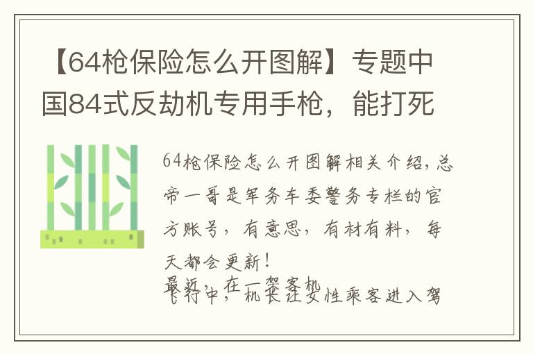 【64槍保險怎么開圖解】專題中國84式反劫機(jī)專用手槍，能打死人，卻打不穿玻璃