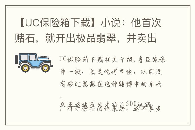 【UC保險箱下載】小說：他首次賭石，就開出極品翡翠，并賣出高價