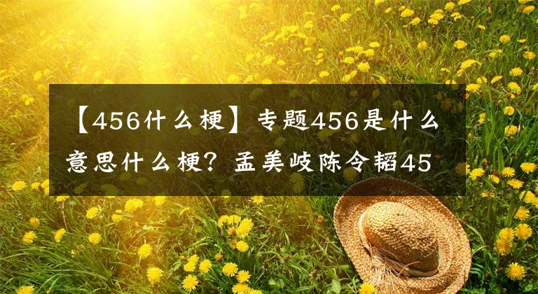 【456什么?！繉ｎ}456是什么意思什么梗？孟美岐陳令韜456有什么含義 456意義解析