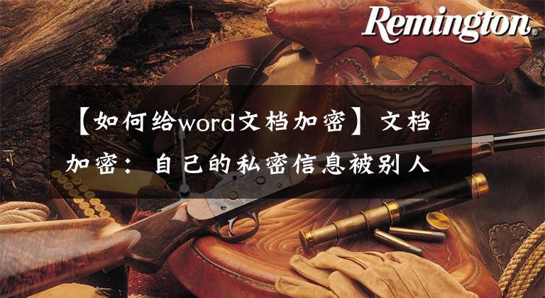 【如何給word文檔加密】文檔加密：自己的私密信息被別人偷看怎么辦？