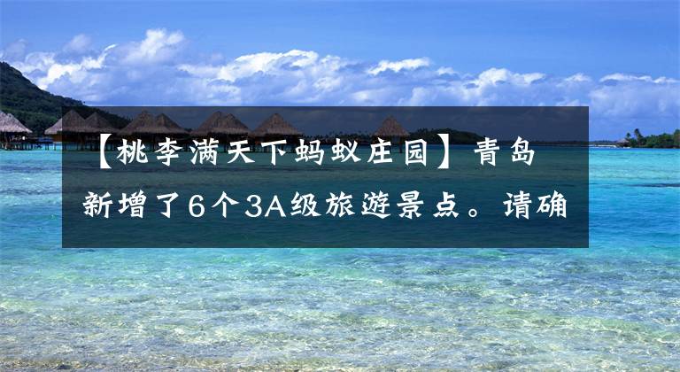 【桃李滿天下螞蟻莊園】青島新增了6個3A級旅游景點。請確認一下你去過嗎！