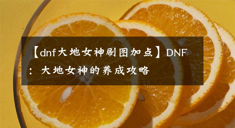 【dnf大地女神刷圖加點(diǎn)】DNF：大地女神的養(yǎng)成攻略