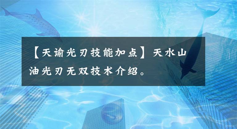 【天諭光刃技能加點】天水山油光刃無雙技術介紹。