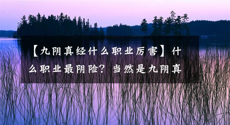 【九陰真經(jīng)什么職業(yè)厲害】什么職業(yè)最陰險(xiǎn)？當(dāng)然是九陰真經(jīng)的毒蛇。