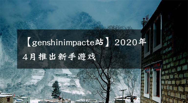 【genshinimpacte站】2020年4月推出新手游戲