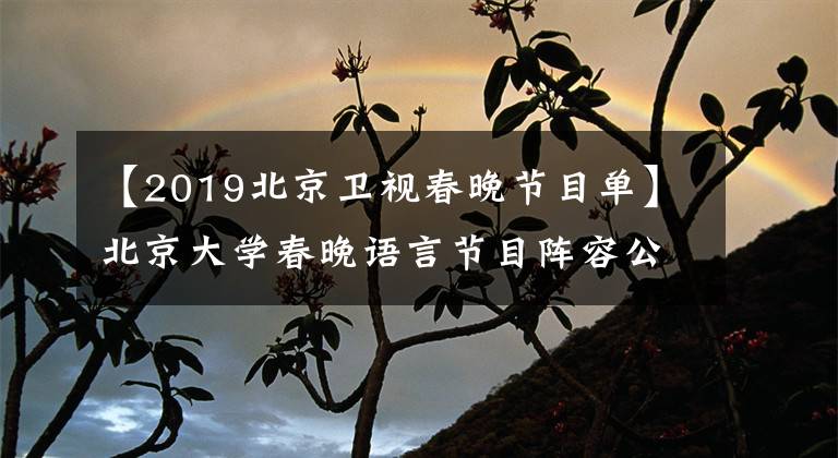 【2019北京衛(wèi)視春晚節(jié)目單】北京大學(xué)春晚語言節(jié)目陣容公開了李雪琴搭檔楊林。