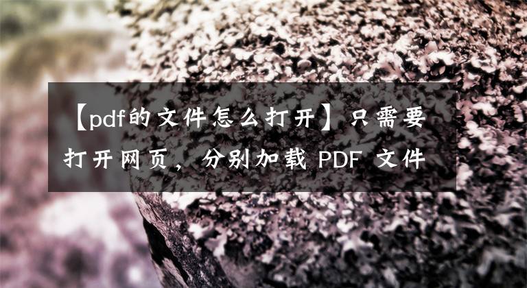 【pdf的文件怎么打開】只需要打開網(wǎng)頁，分別加載 PDF 文件和簽章圖片