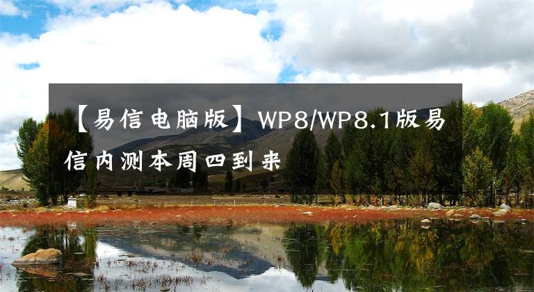 【易信電腦版】WP8/WP8.1版易信內(nèi)測(cè)本周四到來(lái)