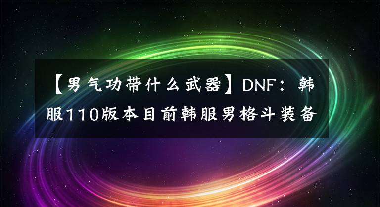 【男氣功帶什么武器】DNF：韓服110版本目前韓服男格斗裝備流派以及CP選擇