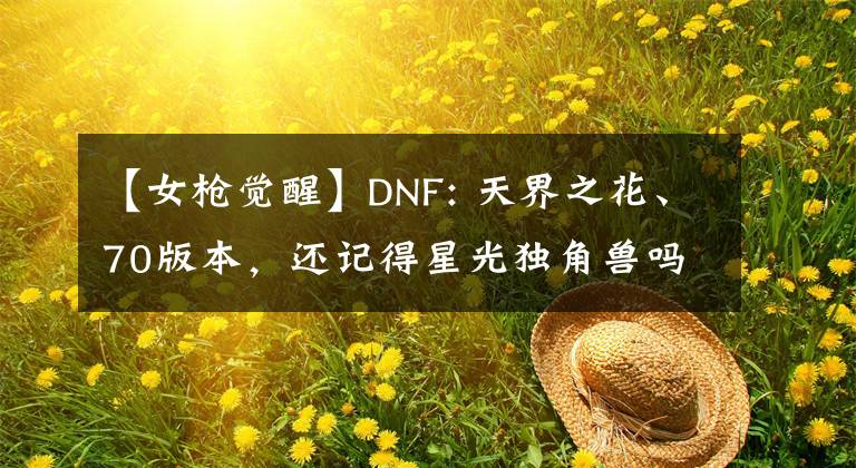 【女槍覺醒】DNF: 天界之花、70版本，還記得星光獨(dú)角獸嗎