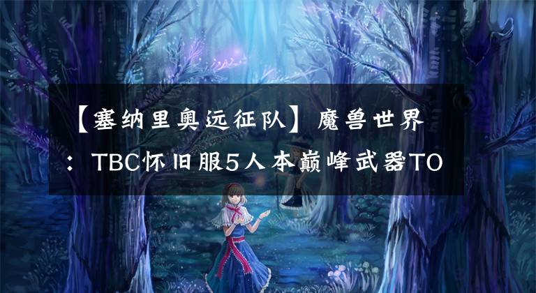 【塞納里奧遠(yuǎn)征隊(duì)】魔獸世界：TBC懷舊服5人本巔峰武器TOP10，回音錘高端治療必備