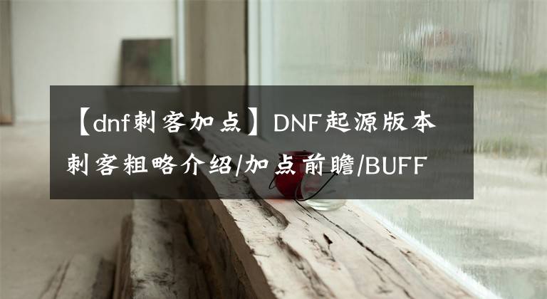 【dnf刺客加點(diǎn)】DNF起源版本刺客粗略介紹/加點(diǎn)前瞻/BUFF裝前瞻