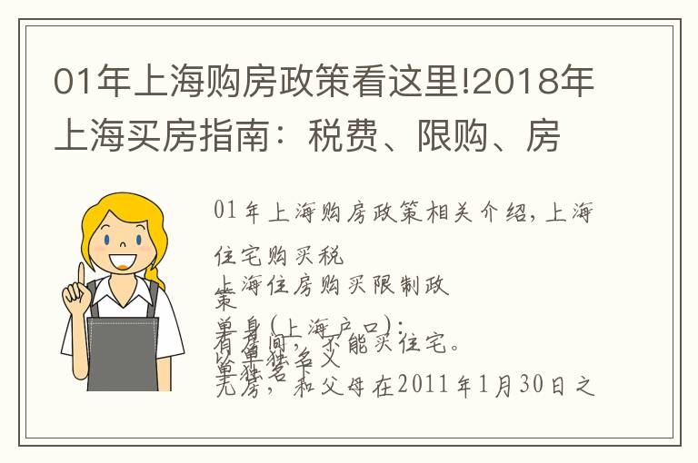 01年上海購房政策看這里!2018年上海買房指南：稅費、限購、房貸、搖號政策匯總，請收藏！