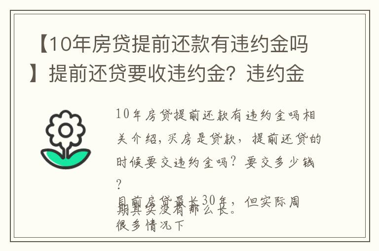 【10年房貸提前還款有違約金嗎】提前還貸要收違約金？違約金收取多少？