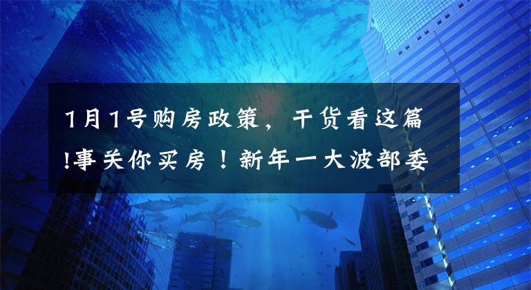 1月1號(hào)購(gòu)房政策，干貨看這篇!事關(guān)你買(mǎi)房！新年一大波部委發(fā)話了