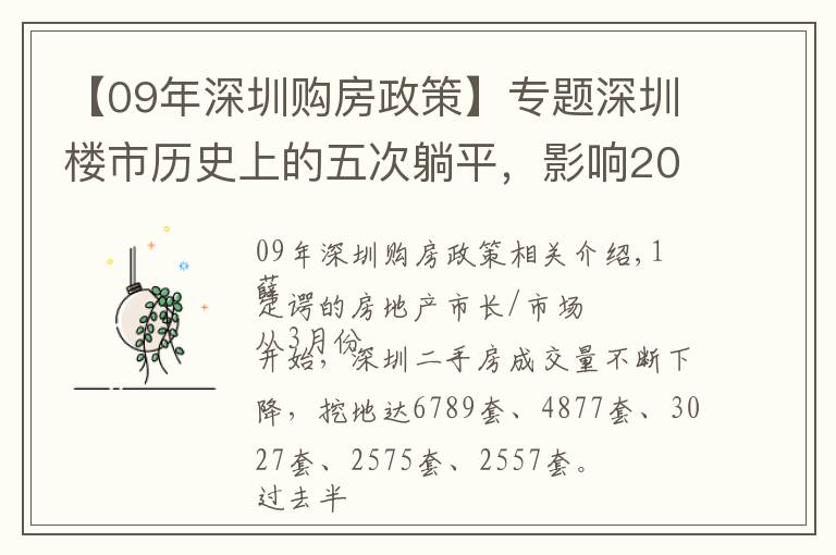 【09年深圳購房政策】專題深圳樓市歷史上的五次躺平，影響2000萬深圳人