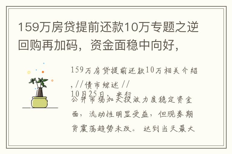 159萬(wàn)房貸提前還款10萬(wàn)專(zhuān)題之逆回購(gòu)再加碼，資金面穩(wěn)中向好，現(xiàn)券期貨延續(xù)震蕩格局