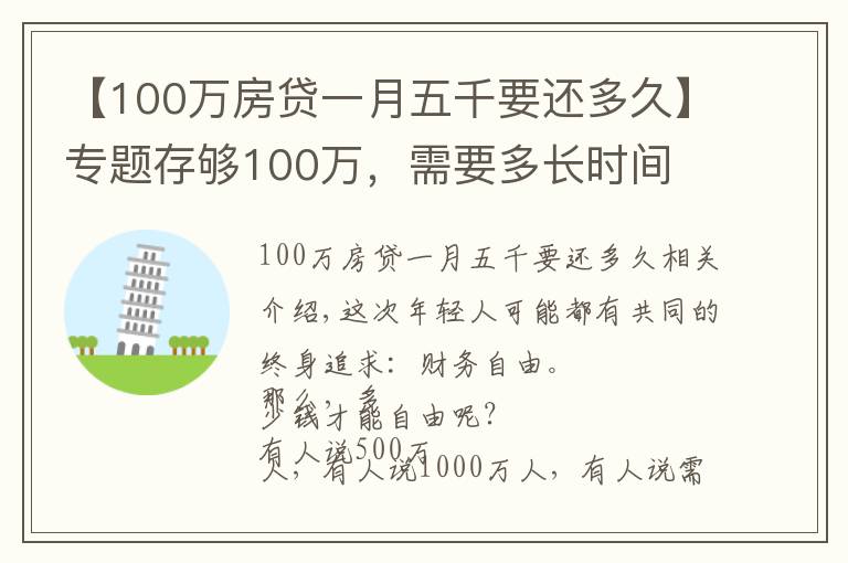 【100萬房貸一月五千要還多久】專題存夠100萬，需要多長時間