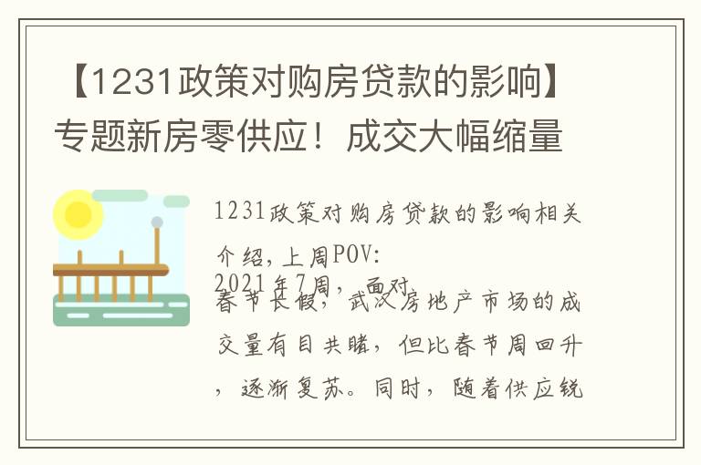 【1231政策對購房貸款的影響】專題新房零供應(yīng)！成交大幅縮量！節(jié)后樓市升溫不妥？