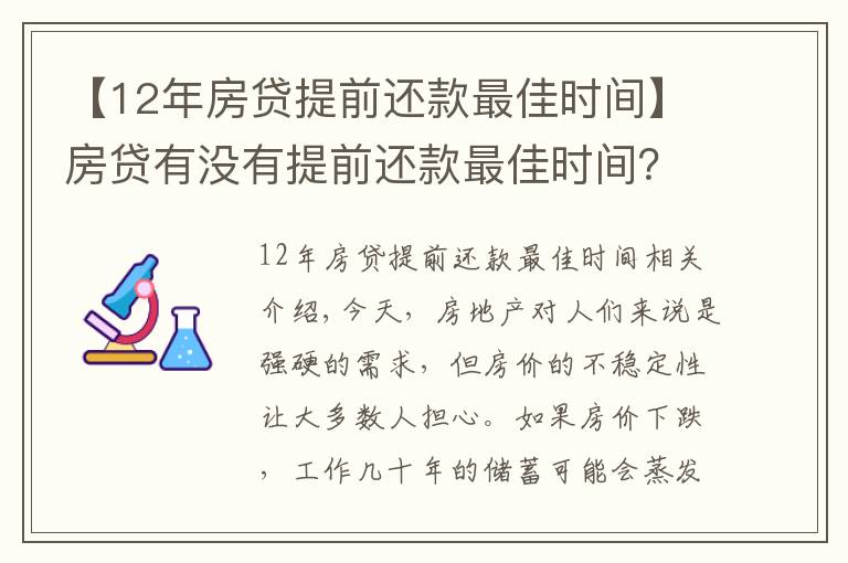 【12年房貸提前還款最佳時間】房貸有沒有提前還款最佳時間？貸款時注意到這點(diǎn)的人都省了10多萬