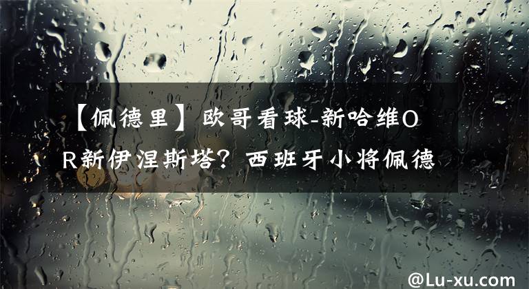 【佩德里】歐哥看球-新哈維OR新伊涅斯塔？西班牙小將佩德里鎖定金童獎