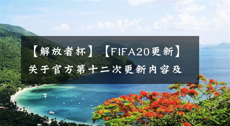 【解放者杯】【FIFA20更新】關(guān)于官方第十二次更新內(nèi)容及部分補(bǔ)丁推送/南美解放者杯來襲