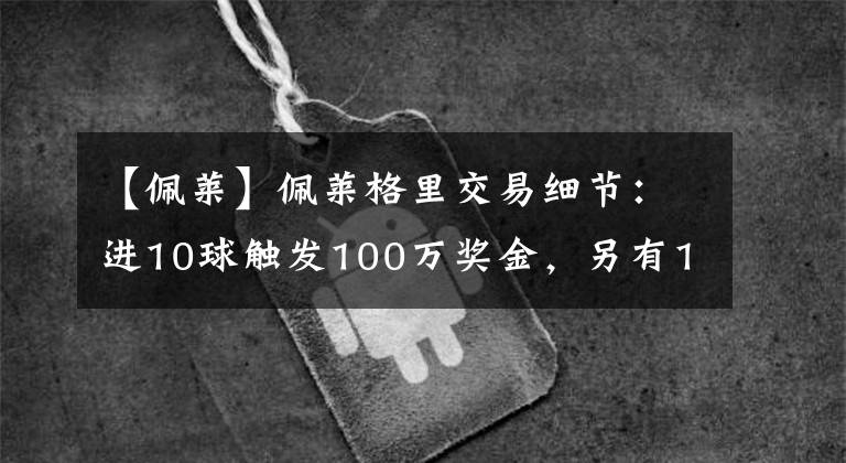 【佩萊】佩萊格里交易細(xì)節(jié)：進(jìn)10球觸發(fā)100萬獎(jiǎng)金，另有15%二轉(zhuǎn)分成