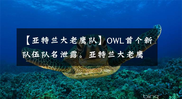 【亞特蘭大老鷹隊】OWL首個新隊伍隊名泄露。亞特蘭大老鷹？