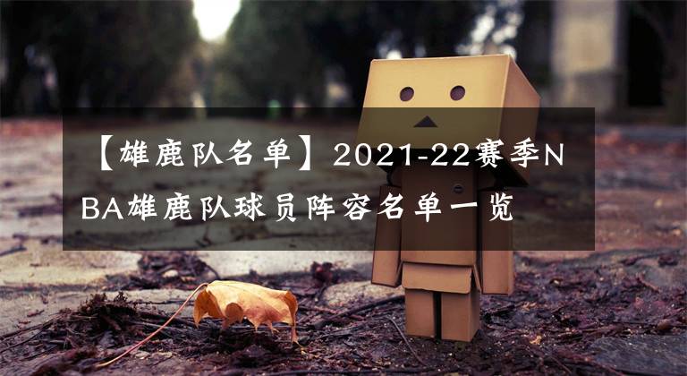 【雄鹿隊名單】2021-22賽季NBA雄鹿隊球員陣容名單一覽