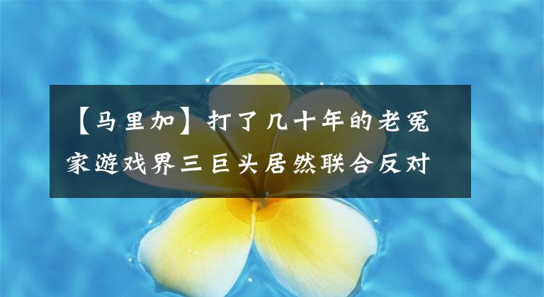 【馬里加】打了幾十年的老冤家游戲界三巨頭居然聯(lián)合反對(duì)川普，反對(duì)美國(guó)對(duì)中國(guó)加稅！