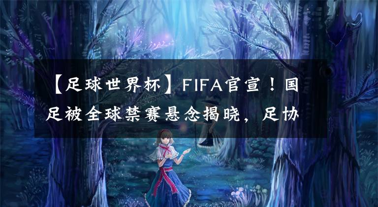 【足球世界杯】FIFA官宣！國足被全球禁賽懸念揭曉，足協(xié)不支付賠償金=相安無事