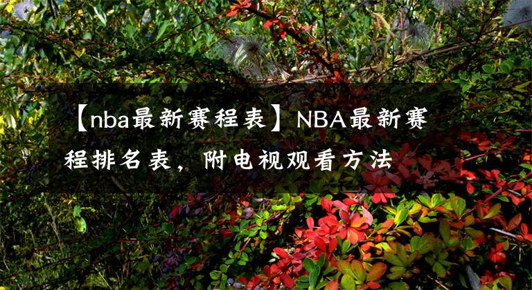 【nba最新賽程表】NBA最新賽程排名表，附電視觀看方法