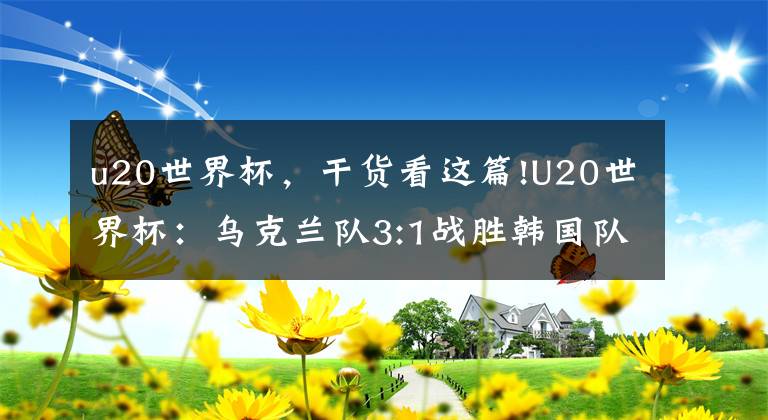 u20世界杯，干貨看這篇!U20世界杯：烏克蘭隊3:1戰(zhàn)勝韓國隊奪冠