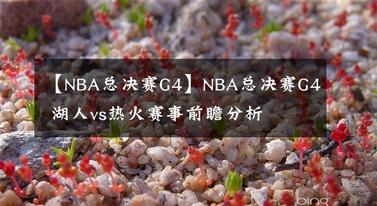 【NBA總決賽G4】NBA總決賽G4 湖人vs熱火賽事前瞻分析