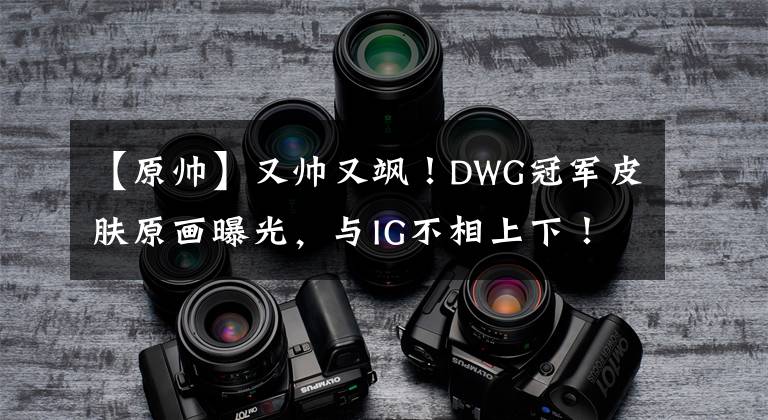 【原帥】又帥又颯！DWG冠軍皮膚原畫曝光，與IG不相上下！