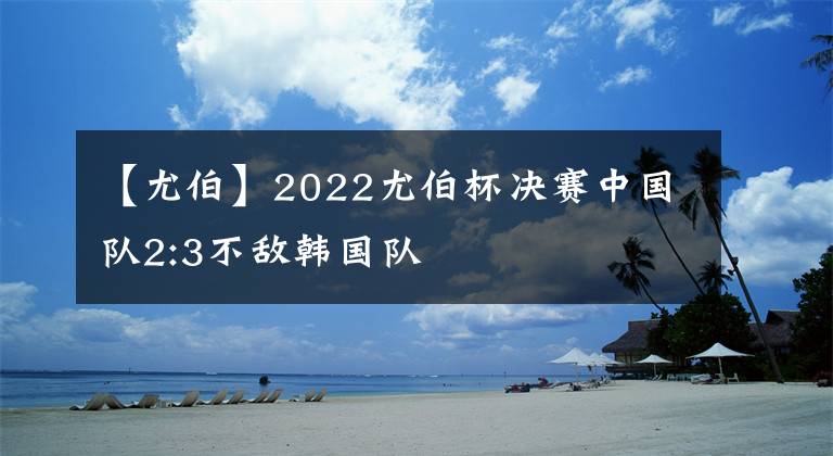 【尤伯】2022尤伯杯決賽中國隊(duì)2:3不敵韓國隊(duì)