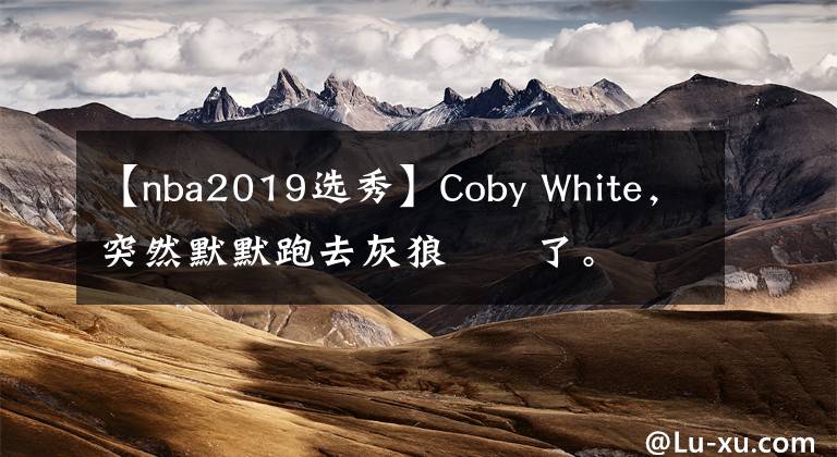 【nba2019選秀】Coby White，突然默默跑去灰狼測(cè)試了。